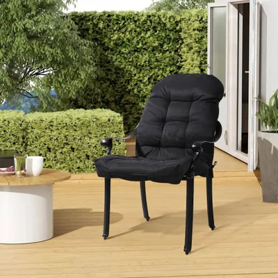 Produktbild von Livingandhome Sitzkissen 110 x 48 cm, Polster Rückenkissen für Gartenbank Sofa, Wasserfest, Schwarz