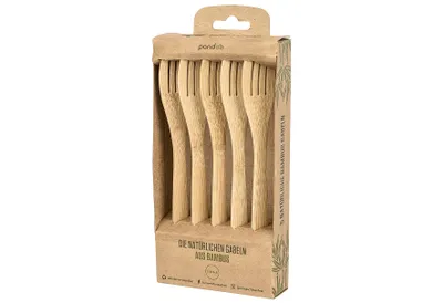 Produktbild von PANDOO Gabel Bambus L18cm 5er Pack