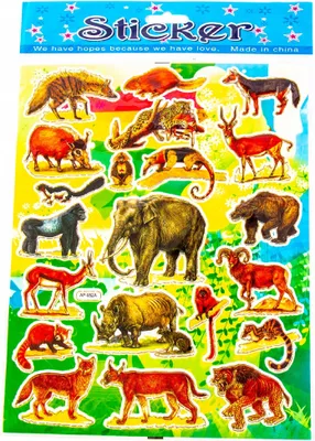 Zdjęcie produktu dla Zestaw Naklejek Zwierzęta Zoo Safari Naklejkowe