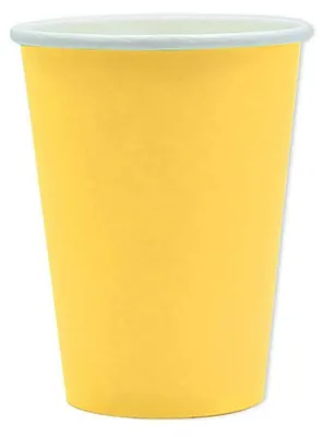 Biologisch abbaubarer Becher 200 ml, 25 Stück, Gelb