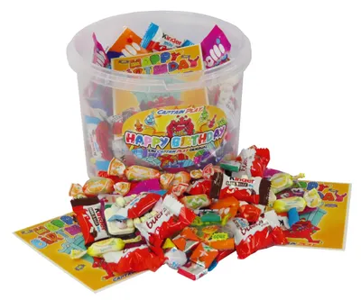 Image de Elzusha - Boîte de fête avec 200 bonbons, idéale pour les anniversaires