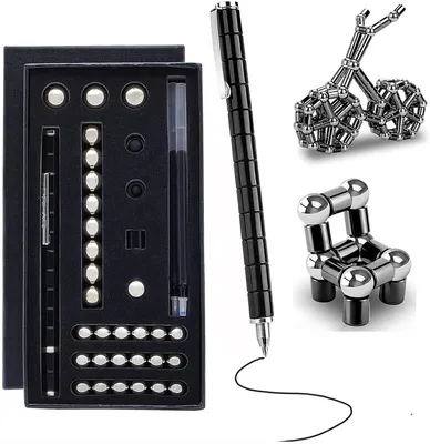Produktbild von Magnetischer Kugelschreiber, lustiger multifunktionaler magnetischer Stift, Magnetstift, Stressabbau, einziehbarer Kugelschreiber, Geschenk (eisenhaltig)