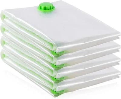 Zdjęcie produktu dla Bardzo duże worki próżniowe - zestaw 4 sztuk - bardzo duże - 130 x 100 cm - do przechowywania ubrań, kołder i pościeli