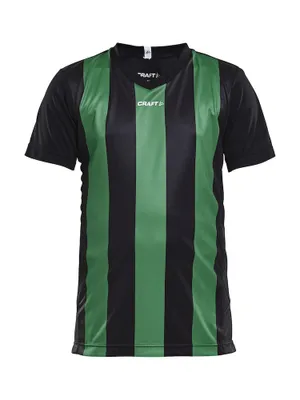 Produktbild von CRAFT Progress Jersey Stripe JR Black/Team Green 134/140