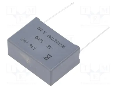 Obrázek produktu pro 2 kondenzátory: 32x13x22 mm, 27,5 mm, 5 %, 180 nF, 1000 V DC, typ R76QR318050H3J