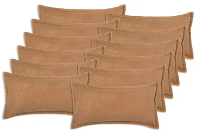 Immagine prodotto di Cuscino decorativo vidaXL, 12 pezzi, colore beige, tessuto bouclé, 40 x 80 cm