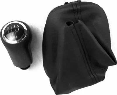 Image de Pommeau de levier de vitesse pour Opel Corsa D 2006-2014 5-vitesses similicuir noir