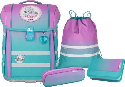 Image de McNeill sac d'école Ergo Perfecto Schoolbag Set 5 pièces Gradient Blueberry turquoise