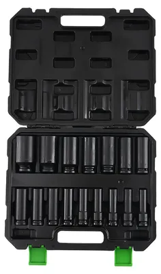 Produktbild von 1/2" Antrieb Nuss 10-32mm for Schlagschrauber 16tlg Set 78mm Lang CR-V