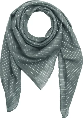 Produktbild von Baumwolltuch - grau - dunkelgrau Lurex silber - quadratisches Tuch