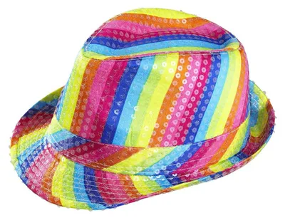 Produktbild von WIDMANN Regenbogen Fedora Pailletten