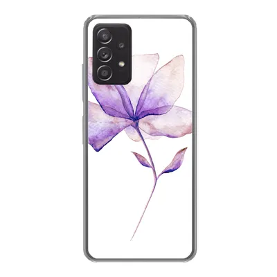 Produktbild von MuchoWow® Handyhülle Schutzhülle Hülle für Samsung Galaxy A53 5G Blumen - Aquarell - Lila Silikon Softcase Handy Hülle - Schutzabdeckung