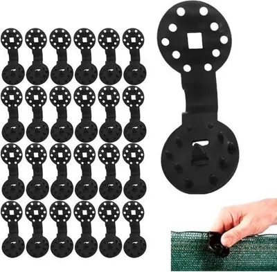 Obrázek produktu pro Plastové držáky slunečních clon – plastové úchyty na dveře pro upevnění slunečních clon – 50 kusů