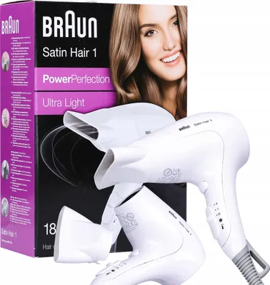 Produktbild von Braun Haartrockner Satin Hair 1 HD 180 Power Perfection solo weiß