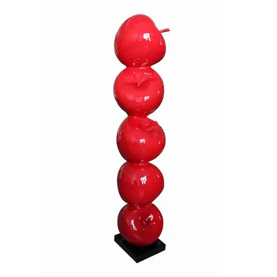 Obrázok produktu pre Gilde, socha, jablko, umelá živica, mramor, červená, balenie: 1 kus, priemer: 36 cm, výška: 183 cm, číslo položky: 60094