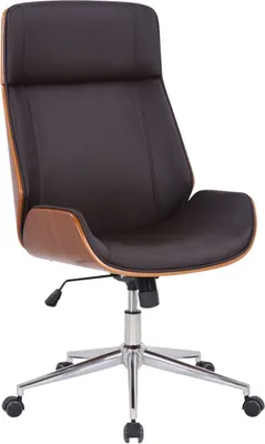 Produktbild von Bürostuhl Varel Kunstleder walnuss/braun