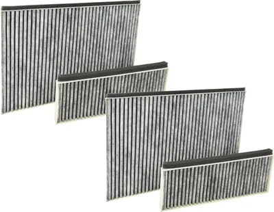 Produktbild von vhbw 4x Filter kompatibel mit Siemens LC98KPP60, LC98KLV60/04, LC98KLV60/03, LC98KLV60/02 Dunstabzugshauben - 4x Aktivkohlefilter Grau Weiß