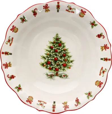 Obrázek produktu pro Maestro Natale Servírovací mísa Ø33cm 1,35L Keramická velká mísa na ovoce XXL Mísa