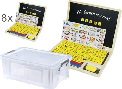 Produktbild von TimeTEX Klassensatz Rechen-Klapp-Computer, 8-tlg., in Box