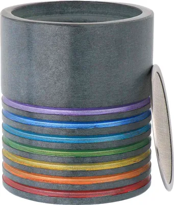Produktbild von Räucherstövchen 8,8x7,6cm – Speckstein Chakra Regenbogen mit Räuchersieb