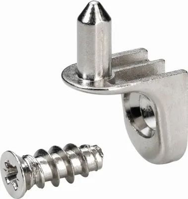 Zdjęcie produktu dla Hettich Sekura 7 – wspornik do montażu przykręcanego z kołkiem wtykowym o średnicy 5 mm
