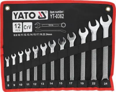 Produktbild von YATO YT-0362 Kombinationsschlüssel 8-24mm 12 Stück.
