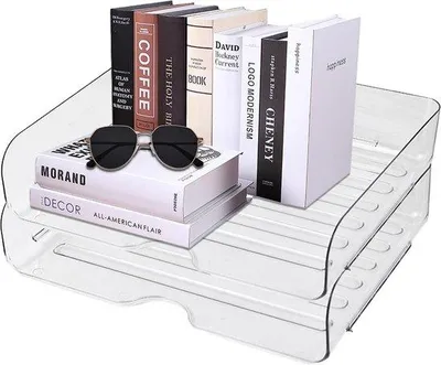 Produktbild von Famanu Briefablage A4 Stapelbar - Transparent, 2 Stück