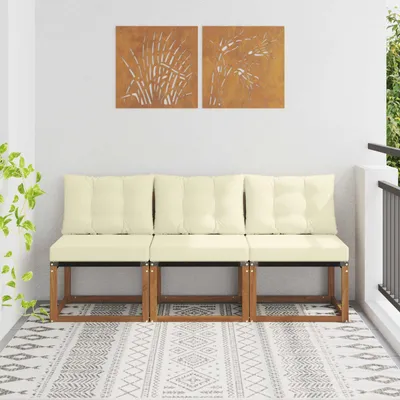Produktbild von "im Sonderangebot"3 Stück Outdoor Mittelsofa/Couchgarnitur - CLORIS - Outdoor-Möbel - für Garten/Terrasse - Gartensofas Promotion635354