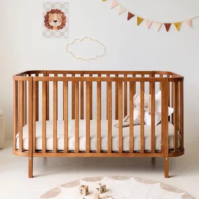 Produktbild von Petite Amélie MITWACHSENDES BABYBETT «COCOON» | 70 X 140 CM | WALNUSS 70x140-Cocoon-Walnut-Massivholz