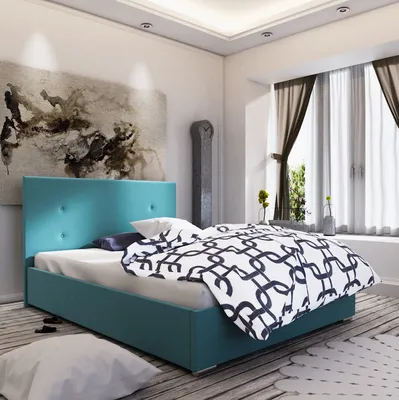 Produktbild von Ehebett mit Stauraum FLEK 3 – 180x200, blau