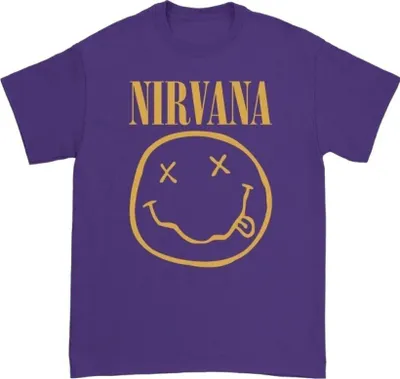 Produktbild von Nirvana Yellow Happy Face Purple L Damen T-Shirt