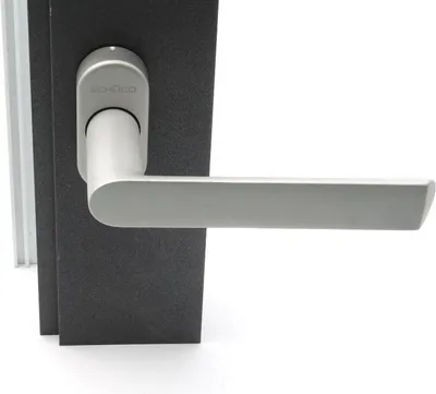 Produktbild von Schüco Türdrücker C0/EV1 silber, Halbgarnitur 240152