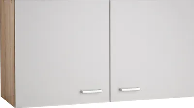 Produktbild von Hängeschrank - Weiß matt - Eiche Sonoma Nachbildung - B 100 cm - 2 Türen - 1 Einlegeboden