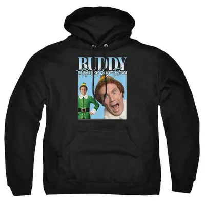 Produktbild von Elf - "Homage" Kapuzenpullover für Herren/Damen Uni, weihnachtliches Design TV38086 (S) (Schwarz), KI-generiertes Bild