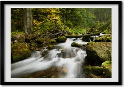 Produktbild von Bild - Bilderrahmen - 100 cm x 70 cm - MDF - Rahmen - Foto - Wandkunst Potok Olczyska