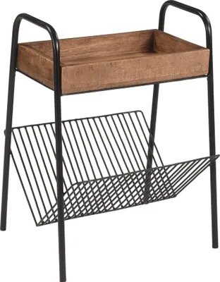 Produktbild von Beistelltisch Brix 45 x 40 x 62 cm Mangoholz Stahl Braun Schwarz
