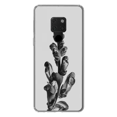 Produktbild von MuchoWow® Handyhülle Schutzhülle Hülle für Huawei P40 Lite Pflanze - Schwarz - Weiß - Abstrakt Silikon Softcase Handy Hülle - Handy