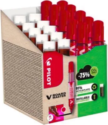 Produktbild von PILOT Whiteboard-Marker V BOARD MASTER BONUS PACK rot 20er Set