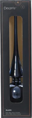 Produktbild von Christbaumspitze Glas 26cm nachtblau glänzend