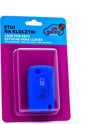 Image de Housse silicone Housse pour clés BLEU pour Citroën Peugeot