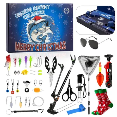 Immagine prodotto di Calendario dell'Avvento a tema pesca 2026: 24 giorni di accessori da pesca, un regalo ideale per uomini e ragazzi