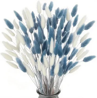 Obrázok produktu pre Balenie 120 sušených kvetov Pampas trávy, umelá dekorácia, 43 cm, 37 cm, 31 cm, pre dekoráciu obývačky