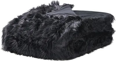 Produktbild von BELIANI Tagesdecke Schwarz 200 x 220 cm Polyester für Schlafzimmer für Wohnzimmer