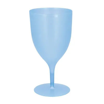 Produktbild von Mehrweg Wein Cocktail Glas blau hellblau 350 ml Wiederverwendbar Kunststoff Becher