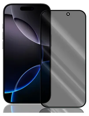 Produktbild von Anti Spy Panzer Folie für Apple iPhone 16 Pro Max Privacy Displayschutzfolie Sichtschutz Glasfolie Schutzglas