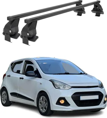 Image de Barres Transversales Menabo pour Hyundai i10 2013-2017 Noir