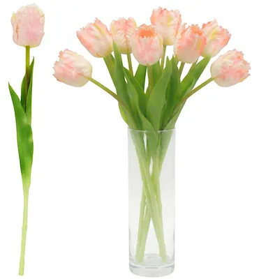 Immagine prodotto di Tulipano artificiale rosa, 38 cm, decorazione primaverile realistica
