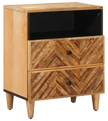 Obrázok produktu pre vidaXL Nočný stolík hnedý 50 x 33 x 60 cm z masívneho mangového dreva