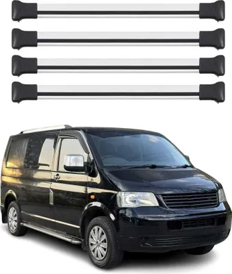 Produktbild von Dachträger Grundtäger für VW Transporter T5 2003-2015 75kg Alu Silber 4 tlg