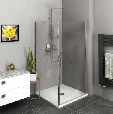 Produktbild von Polysan ZOOM Eckige Duschkabine 900x900mm L/R Variante